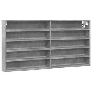 vidaXL Armoire à vitrine gris béton 100x8 5x50 cm bois d'ingénierie
