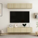 vidaXL Meubles TV 4 Pièces Chêne sonoma 80x30x30 cm Bois d'ingénierie