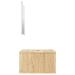 vidaXL Ensemble de meubles salle de bain 2 Pièces chêne bois d'ingénierie