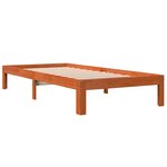 vidaXL Cadre de lit sans matelas cire marron 90x190 cm bois pin massif