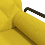 vidaXL Canapé-lit avec accoudoirs jaune clair tissu