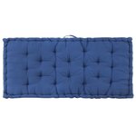 vidaXL Coussins de plancher de palette lot de 2 Coton Bleu clair