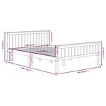 vidaXL Cadre de lit sans matelas bois massif de pin gris 140x200 cm