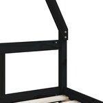 vidaXL Cadre de lit pour enfants noir 80x200 cm bois de pin massif