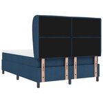 Lit à ressorts avec matelas vidaXL Bleu 160x200 cm Tissu