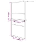 vidaXL Paroi de douche et étagère Chrome 115x195cm Verre ESG&Aluminium