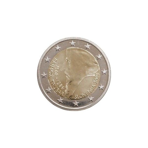 Monnaie 2 euros commémorative slovénie 2008 - primoz trubar