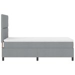 vidaXL Lit avec sommier à ressorts et matelas gris clair simple en tissu