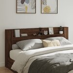 vidaXL Armoire tête de lit avec LED chêne marron 220x16 5x103 5 cm