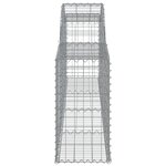 vidaXL Paniers à gabions arqués 9 Pièces 300x30x60/80 cm Fer galvanisé