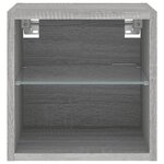 vidaXL Meubles TV muraux et lumières LED 2Pièces sonoma gris 30x28 5x30cm