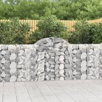 vidaXL Paniers à gabions arqués 20 Pièces 200x30x100/120 cm Fer galvanisé