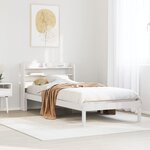 vidaXL Cadre de lit sans matelas blanc 90x200 cm bois de pin massif