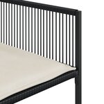 vidaXL Ensemble à manger de jardin coussins 5Pièces noir résine tressée