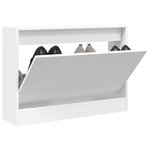 vidaXL Armoire à chaussures blanc 80x21x57 cm bois d'ingénierie