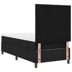 vidaXL Lit à sommier box avec matelas & LED noir 90x190 cm tissu