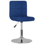 vidaXL Chaises pivotantes à manger lot de 6 bleu tissu