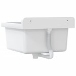 vidaXL Lavabo pour montage murale blanc 40x40x24 cm résine