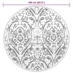 vidaXL Tapis d'extérieur orange et blanc Ø160 cm PP