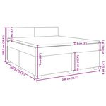 vidaXL Sommier à lattes de lit et matelas Bleu foncé 200x200cm Velours