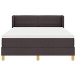 Lit Box Spring vidaXL avec Matelas Marron Foncé 140x190 cm Tissu