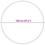 Tapis Shaggy vidaXL avec dos en latex Marron ø120 cm