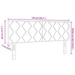 Tête de lit vidaXL Design en Blocs Diamant Gris Foncé 140 cm Tissu