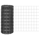 vidaXL Clôture euro Acier 25 x 0 8 m Gris