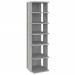 vidaXL Étagère à chaussures Sonoma gris 27 5x27x102 cm Bois ingénierie
