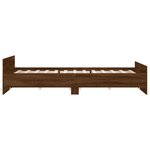 vidaXL Cadre de lit tête de lit et pied de lit chêne marron 200x200 cm