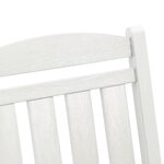 vidaXL Chaise Berçante de Jardin Blanche 70x92x107 cm HDPE