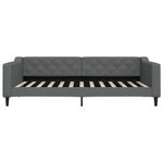vidaXL Lit de jour avec gigogne sans matelas gris foncé 100x200 cm