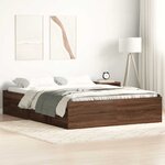 vidaXL Cadre de lit sans matelas chêne marron 120x200 cm