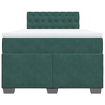 vidaXL Sommier à lattes de lit avec matelas vert foncé 120x190 cm