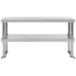 vidaXL Table de travail de cuisine avec étagère 120x60x150 cm Inox