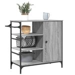 vidaXL Chariot de cuisine sonoma gris 87 5x38 5x84 5cm bois ingénierie