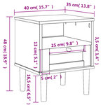vidaXL Table de chevet SENJA aspect de rotin blanc bois de pin massif