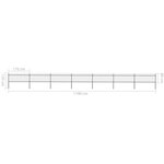 vidaXL Clôture de jardin avec dessus en lance Acier 11 9 x 0 8 m Noir