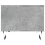 vidaXL Table basse gris béton 60x50x40 cm bois d'ingénierie