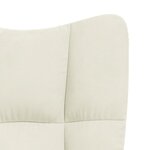 vidaXL Chaise de relaxation Blanc crème Velours