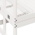 vidaXL Canapé de jardin extensible blanc bois massif de pin