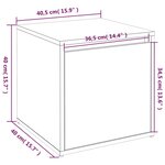 vidaXL Tiroir boîte Chêne marron 40 5x40x40 cm Bois d'ingénierie