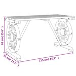 vidaXL Table de jardin 115x55x65 cm bois de sapin massif