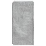 vidaXL Meuble TV mural avec lumières LED gris béton 30 5x35x70 cm