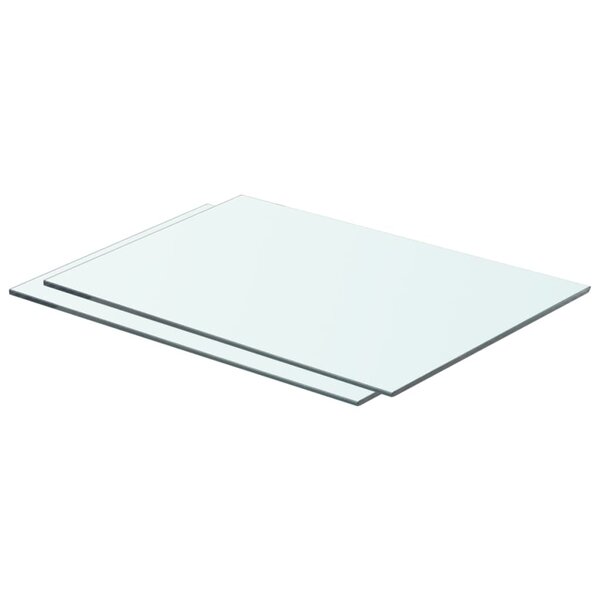 vidaXL Panneaux d'étagère 2 Pièces Verre Transparent 50 x 30 cm