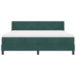 Lit Box Spring vidaXL avec Matelas Vert Foncé 180x200 cm Velours