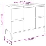 vidaXL Meuble d'évier chêne marron 80x33x60 cm bois d'ingénierie