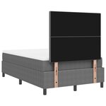vidaXL Lit à ressorts avec matelas & LED gris clair 120x200 cm en velours côtelé