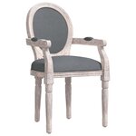vidaXL Chaise à manger gris foncé 54x56x96 5 cm tissu