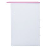 vidaXL Bureau pour enfants Inclinable Rose et blanc
